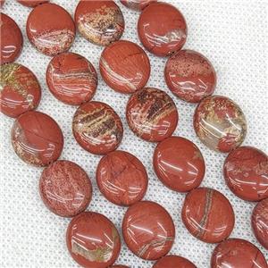 Natural Red Jasper Oval Beads B-Grade, approx 12-14mm