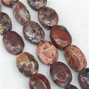 Natural Poppy Jasper Oval Beads, approx 15-20mm