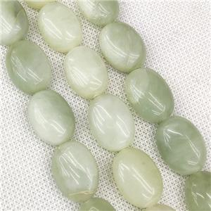 New Mountain Jade Oval Beads Green, approx 15-20mm