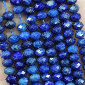 Natural Blue Lapis Lazuli Beads Faceted Rondelle, approx 5.6-6mm