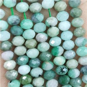 Natural Australian Chrysoprase Beads Green Faceted Rondelle, approx 5.6-6mm
