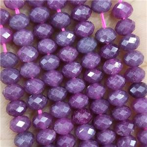Natural Ruby Beads Faceted Rondelle, approx 5.6-6mm