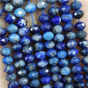 Natural Lapis Lazuli Beads Blue Faceted Rondelle, approx 4.7-5.5mm