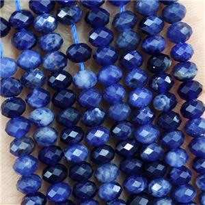 Natural Blue Sodalite Beads Faceted Rondelle, approx 4.7-5.5mm