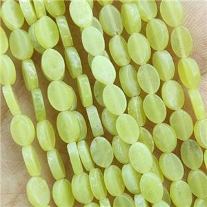 Lemon Jade Oval Beads Olive, approx 4-6mm
