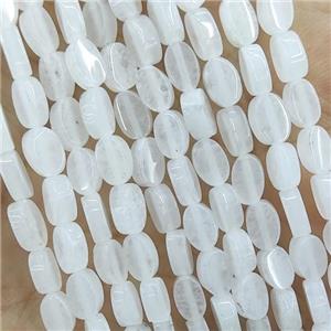 White Crystal Quartz Oval Beads, approx 4-6mm