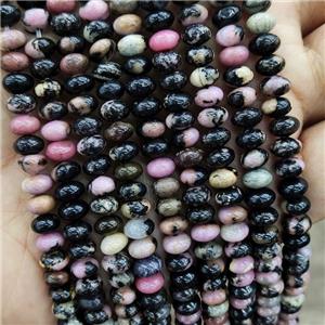 Natural Chinese Rhodonite Beads Smooth Rondelle, approx 6mm