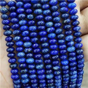 Natural Blue Lapis Lazuli Beads Smooth Rondelle, approx 6mm