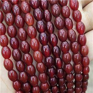 Red Agate Rice Beads Barrel, approx 6-8mm