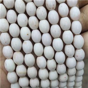 White Ivory Jasper Rice Beads Barrel, approx 8-10mm