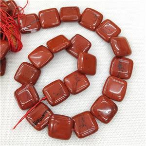 Natural Red Jasper Square Beads, approx 20mm