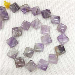Natural Fluorite Beads Purple Square Corner-Drilled, approx 15mm