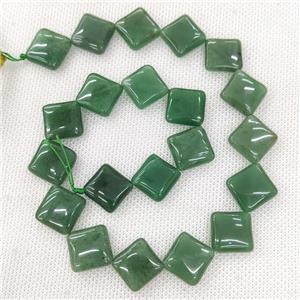 Natural Green Aventurine Beads Square Corner-Drilled, approx 15mm