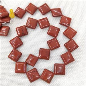 Natural Red Jasper Beads Square Corner-Drilled, approx 15mm