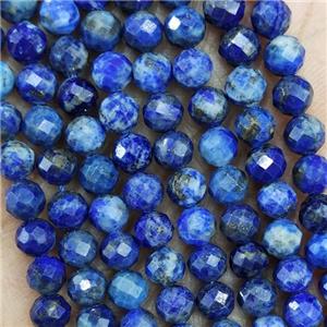 Natural Lapis Lazuli Beads Blue Faceted Round, approx 4.7-5.5mm