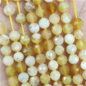 Natural Yellow Opal Beads Faceted Round, approx 4.7-5.5mm