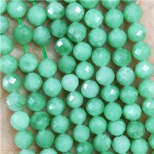 Natural Green Angelite Beads Faceted Round, approx 4.7-5.5mm