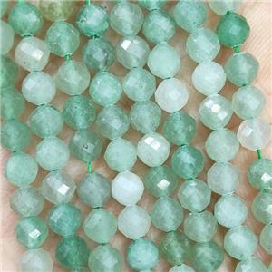 Natural Green Strawberry Quartz Beads Faceted Round, approx 4.7-5.5mm