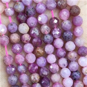 Natural Ruby Beads Faceted Round, approx 4.7-5.5mm