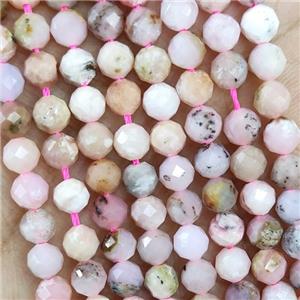 Natural Pink Opal Beads Faceted Round, approx 4.7-5.5mm
