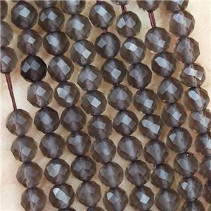Smoky Quartz Beads Faceted Round, approx 4.7-5.5mm