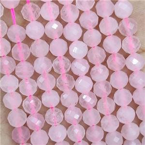Pink Rose Quartz Beads Faceted Round, approx 4.7-5.5mm