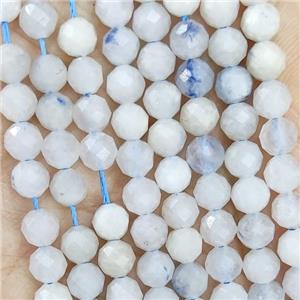 Natural Blue Rutilated Quartz Beads Faceted Round, approx 4.7-5.5mm