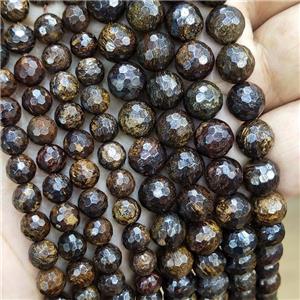 Natural Bronzite Beads Faceted Round, approx 10mm dia