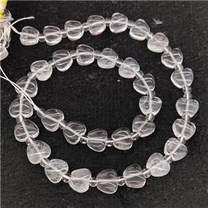 Natural Clear Quartz Apple Beads, approx 10mm