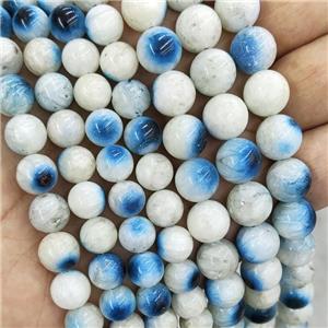 Natural Blue Rutilated Sodalite Beads Smooth Round, approx 11mm