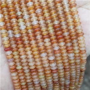Natural Red Aventurine Beads Smooth Rondelle Tiny, approx 2x4mm