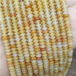 Natural Yellow Aventurine Beads Smooth Rondelle, approx 2x4mm