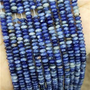 Natural Blue Sodalite Beads Smooth Rondelle, approx 2x4mm