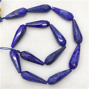 Natural Blue Lapis Lazuli Beads Faceted Teardrop, approx 10-30mm, 13pcs per st