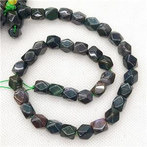 Natural Ocean Agate Beads Freeform Faceted Green, approx 9-11mm