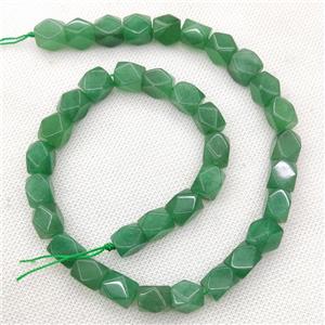 Natural Green Aventurine Beads Freeform Faceted, approx 9-11mm