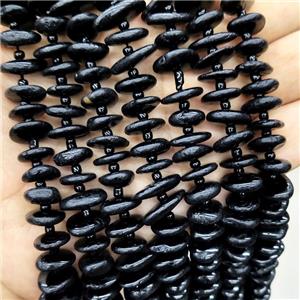 Natural Black Tourmaline Spacer Beads Freeform, approx 9-12mm