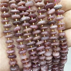 Natural Pink Strawberry Quartz Spacer Beads Freeform, approx 9-12mm