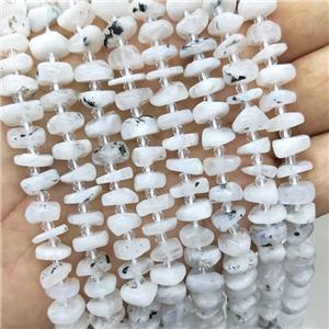 Natural White Moonstone Beads Freeform Chips, approx 9-12mm