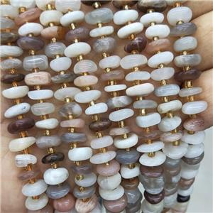 Natural Moonstone Spacer Beads Mixed Color Freeform, approx 9-12mm