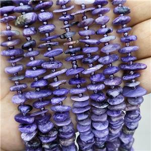 Natural Purple Charoite Spacer Beads Freeform Chips, approx 9-12mm