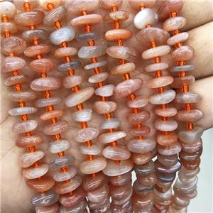 Natural Pink Sunstone Spacer Beads Freeform Chips, approx 9-12mm