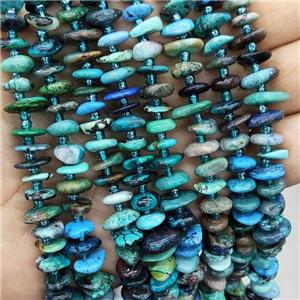 Natural Chinese Turquoise Spacer Beads Green Blue Freeform Chips, approx 9-12mm