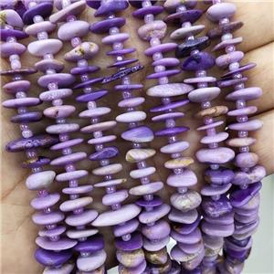 Natural Purple Phosphosiderite Spacer Beads Freeform Chips, approx 9-12mm