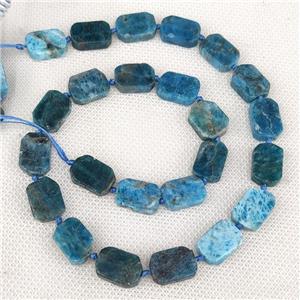 Natural Apatite Rectangle Beads Blue, approx 10-15mm