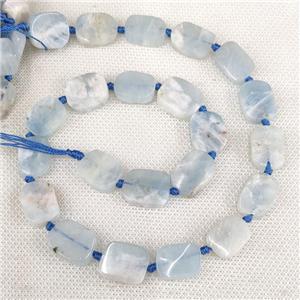 Natural Blue Aquamarine Rectangle Beads, approx 10-15mm