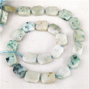 Natural Chinese Chrysocolla Rectangle Beads, approx 10-15mm