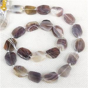 Natural Botswana Agate Rectangle Beads, approx 10-15mm