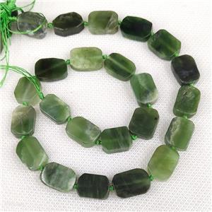 Green African Chrysoprase Rectangle Beads, approx 10-15mm