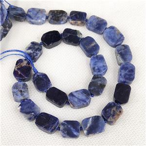 Natural Blue Sodalite Rectangle Beads, approx 10-15mm